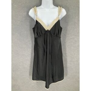Apt. 9 Intimates‎ Black Lace Chemise Slip Dress Babydoll L Whimsigoth Feminine